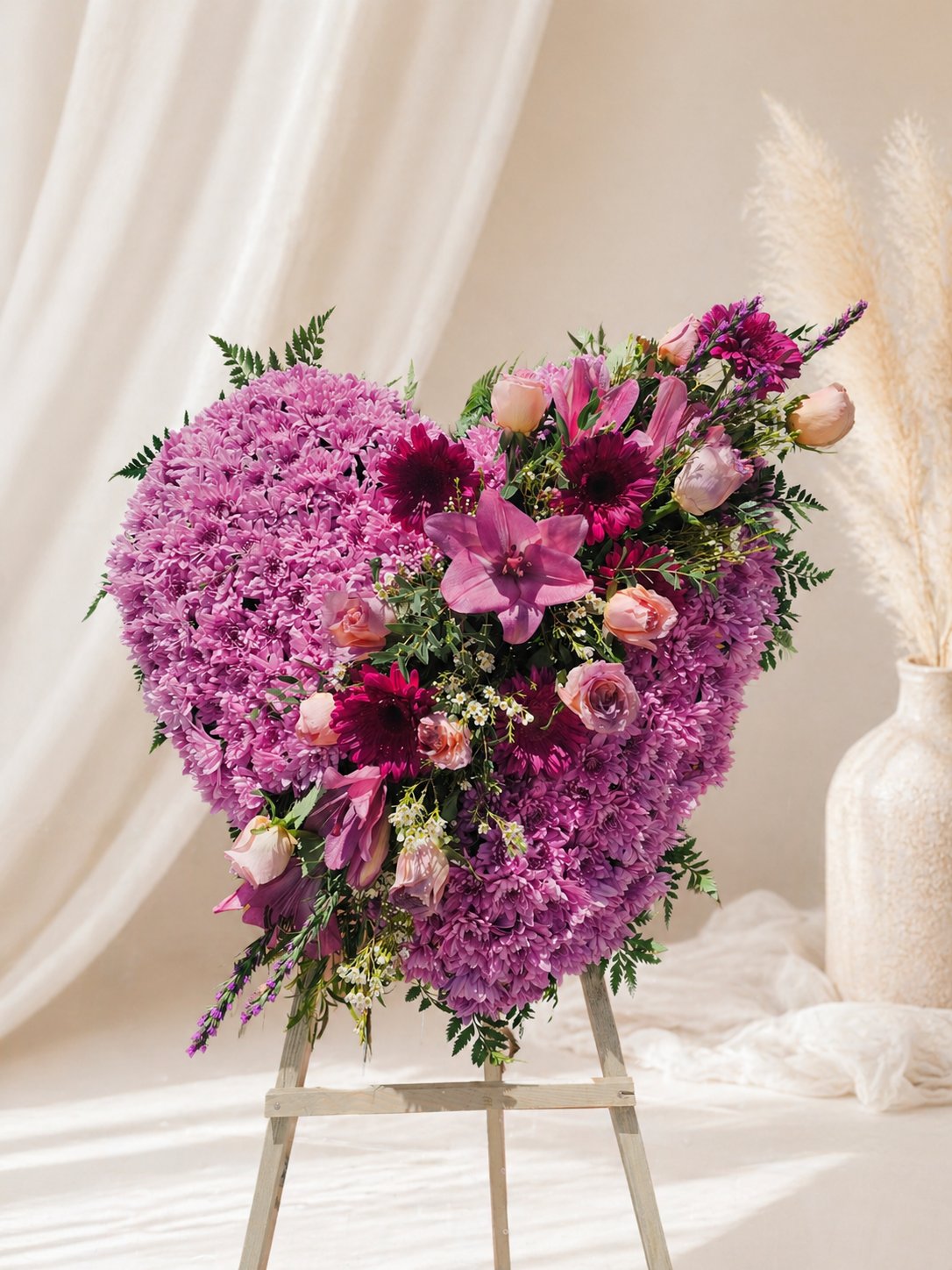 Solid Heart Funeral Arrangement