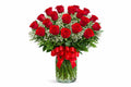 Vase - Dozen of red roses