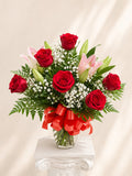 6 Rose Vase with Lilies