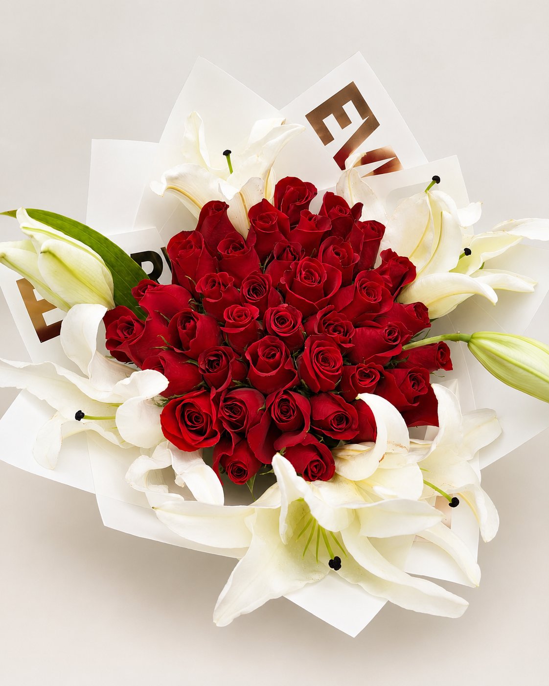 White Kiss Rose Bouquet